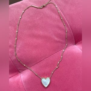 Kendra Scott Ari Heart Gold Necklace In Iridescent Drusy